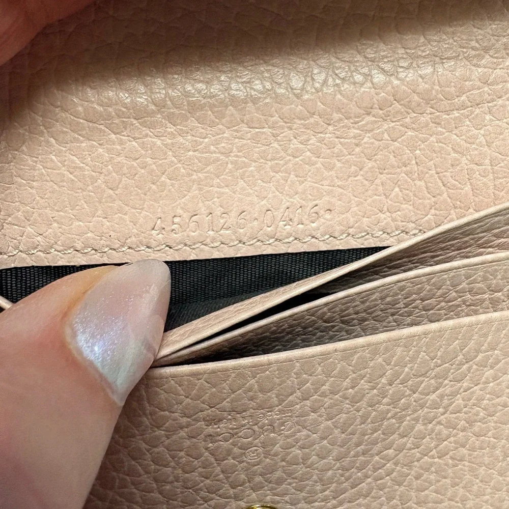 Gucci Pink Leather Marmont Bifold Card Wallet with original box and dust bag - Picture 7 of 7